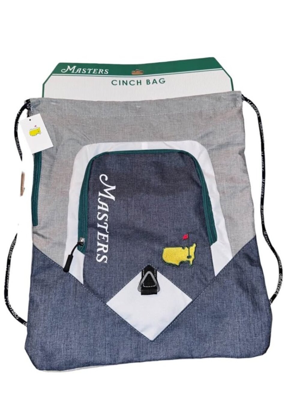 Masters Cinch Sack Augusta National Golf Club Zipper Drawstring Bag NEW